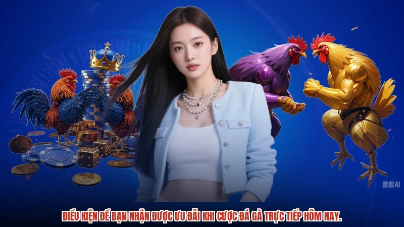 Điều kiện để bạn nhận được ưu đãi khi cược đá gà trực tiếp hôm nay.